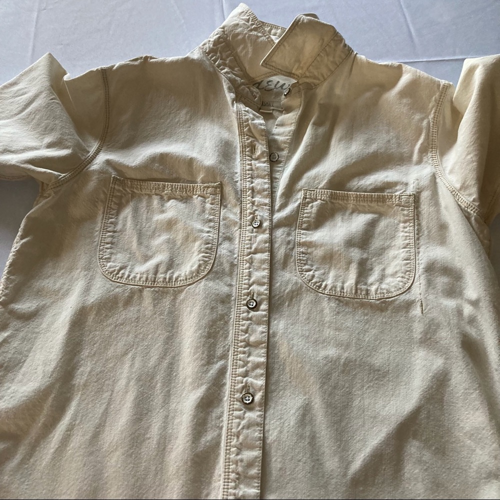 Madewell Beige Button Down Oversized Pockets Top … - image 4